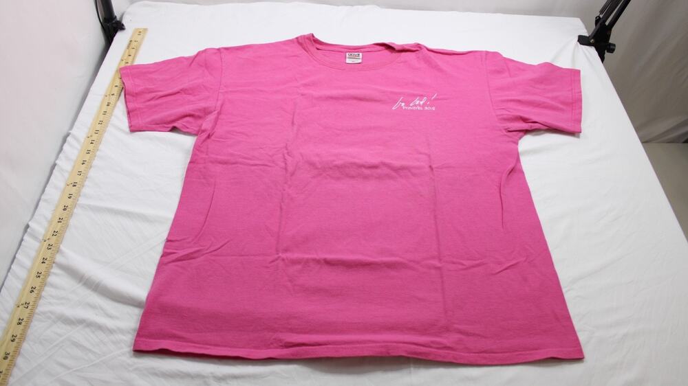 Vintage Anvil Men's XL Go God Proverbs 30:8 Christian T-Shirt Pink Die Hard Fans
